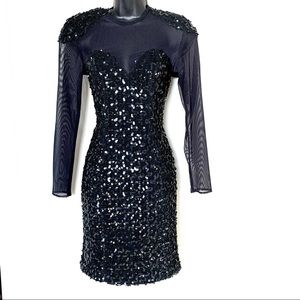Vintage Betsy and Adam sequin cocktail dress